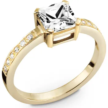 Prsten Zásnubní prsten ze žlutého zlata se zirkony 236.90 Velikost: 58