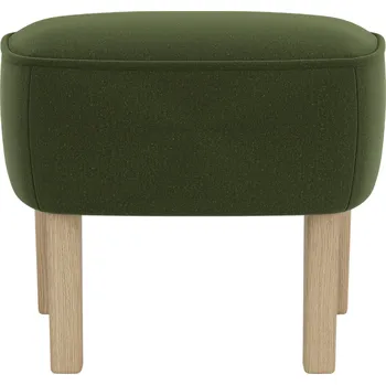 Křeslo Audo Copenhagen, Podnožka Ingeborg Grand Mohair na dubových nožkách lahvově zelená - Formadore