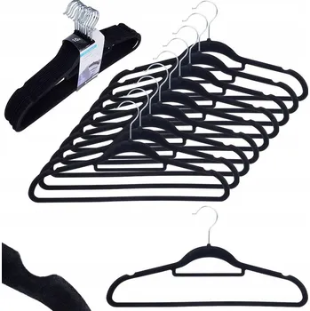 Věšák 10x Věšáky SAMETOVÉ OTOČNÉ na oblečení