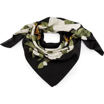 Šála Saténový šátek 90x90 cm, barva 2 černá