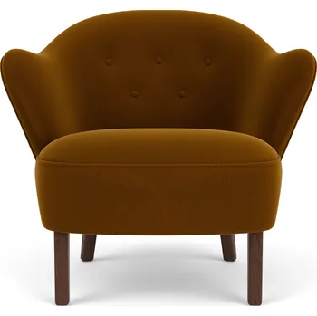 Audo Copenhagen, Křeslo Ingeborg Grand Mohair na tmavých dubových nožkách karamelové - Formadore