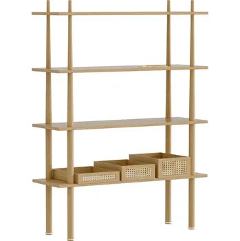 Nábytek Umage, Policový regál Stories dub s boxy a podnosem 5 dílů - Formadore