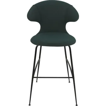 Barová židle Umage, Barová židle s opěradlem Time Flies na černých nožkách tmavě zelená - Formadore