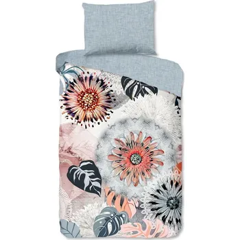 Povlečení Šedé flanelové povlečení na jednolůžko 140x200 cm Ralvira – HIP ID_1748064