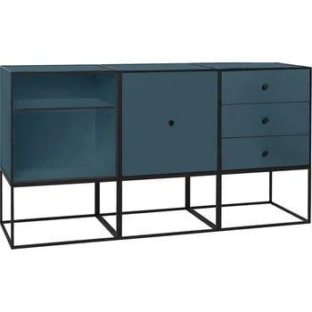 Koupelnový nábytek Audo Copenhagen, Skříňka Frame 49 Trio na rámu tmavě tyrkysová - Formadore