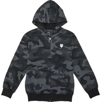Cyklistické kalhoty Dětská mikina Fox Yth Fox Head Camo Flc Zip Black Camo