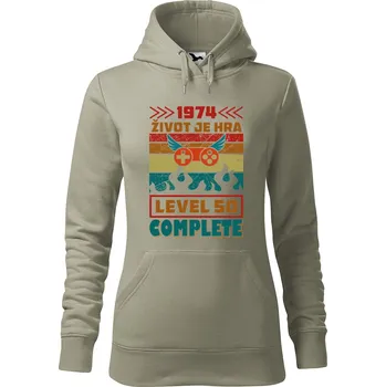 Pánská mikina Dámská mikina Život je hra Velikost (žena): M, Vyberte barvu: Světlá khaki