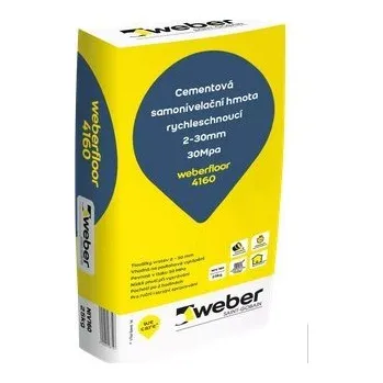 Samonivelační stěrka WEBER weberfloor 4160 - rychlá samoniv. hmota 2-30mm 30Mpa, 25kg
