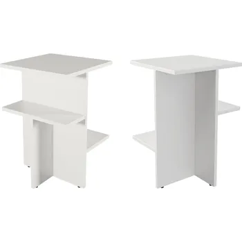 Konferenční stolek Stolek PLATAN ROOM obdélníkový 40 x 40 x 60 cm bílý