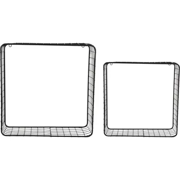 police Černé ocelové police v sadě 2 ks 35 cm Reja – PT LIVING ID_1737194