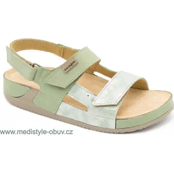 Dámská obuv MEDISTYLE MARCELA 5M-J27 zdavotní sandál ZELENÝ , zelená - 39