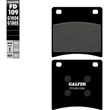 Brzdová destička Brzdové destičky Galfer FD109G1054 (KH146) (GALFER brzdové destičky KH146)