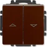 Ovládač žaluziový, řazení 1/0+1/0 s blokováním ABB Swing 3557G-A88340 H1 hnědá