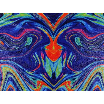 Plavkovina stříbrný efekt, barva 5 modrá kobaltová oranžová