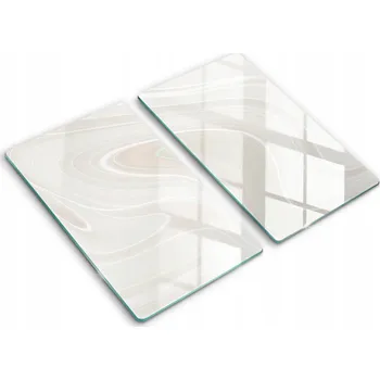 Obraz Dekorativní skleněné kuchyňské desky na krájení 2x30x52 cm Krémová textura