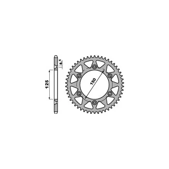 Řetězová sada pro motocykl PBR ZADNÍ ŘETĚZOVÉ KOLO 899 51 C45 KTM SX/EXC/LC4 (JTR897.51) (ŘETĚZ 520)