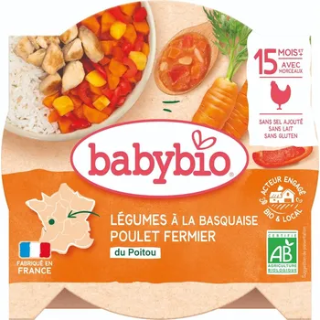 Babybio BIO Zelenina s farmářským kuřetem a rýží