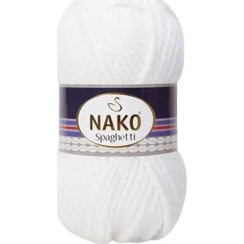 Příze Pletací příze Nako Spaghetti - 208 bílá