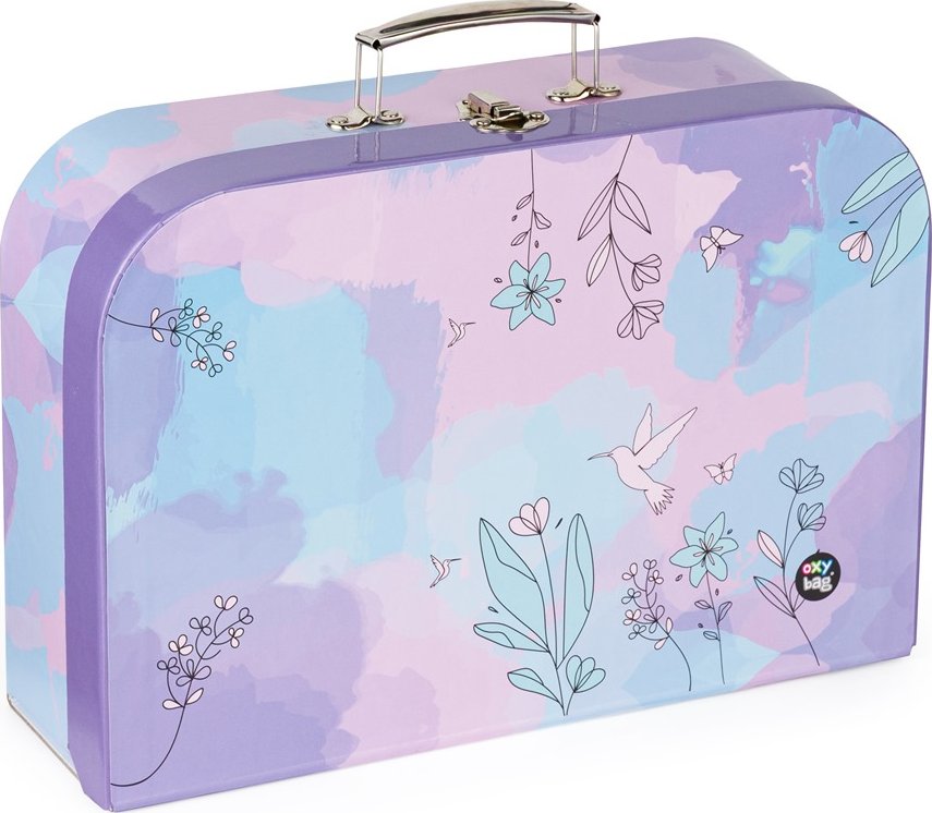Oxybag Kufřík lamino 34 cm Kolibřík fialový