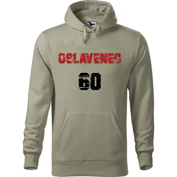 Pánská mikina Pánská mikina s potiskem Oslavenec 60 Velikost (muž): 2XL, Vyberte barvu: Světlá khaki
