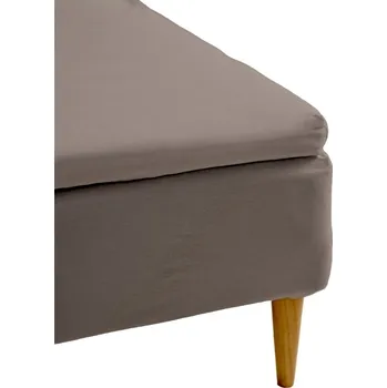 Povlečení Södahl, Prostěradlo s gumou Calm 90 x 200 x 8 cm taupe - Formadore