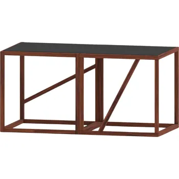 Knihovna tre, Modulární regál Text Block dvojitý buk černý - Formadore