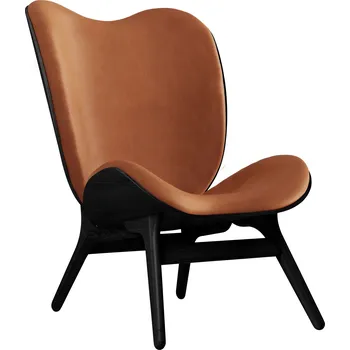 Křeslo Umage, Křeslo Conversation Piece Dunes Rust kožené na černých dubových nožkách 106 cm - Formadore
