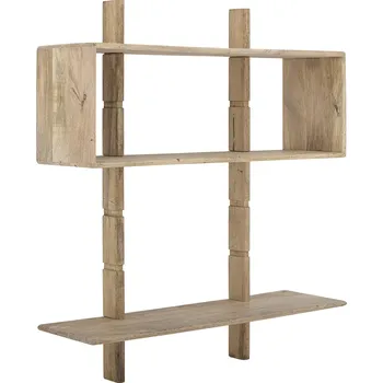 police Bloomingville Dřevěná nástěnná police Millian 110,5 x 96,5 cm