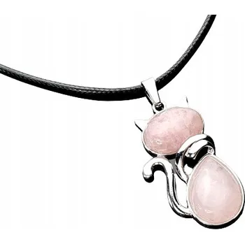 Náhrdelník Náhrdelník pro dívku Velká Kočka Růžová Křišťál Řemínek