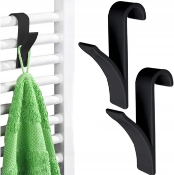 Věšák Háček na radiátor topení 2 ks černý