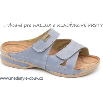 Dámská obuv MEDISTYLE MARUŠKA 5M-E19/H pantofle modré vel.35-42, --- - 37