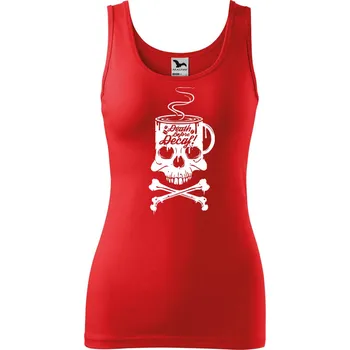 Dámské tílko s potiskem Decaf Velikost: M, Barva: Červená