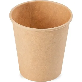 Jednorázové nádobí 1000 ks - Papírový kelímek hnědý 110 ml, průměr 62 mm (0,08L/4oz)