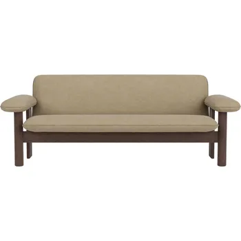 Pohovka Audo Copenhagen, Dvoumístná pohovka Brasilia Bouclé na tmavých dubových nožkách béžová - Formadore