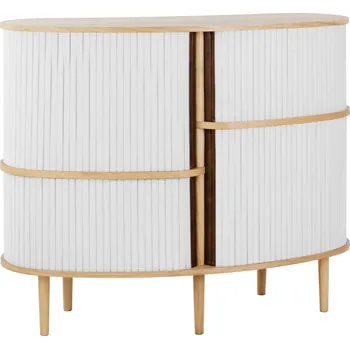 Umage, Skříňka Audacious vysoká na dubových nožkách světle šedá - Formadore