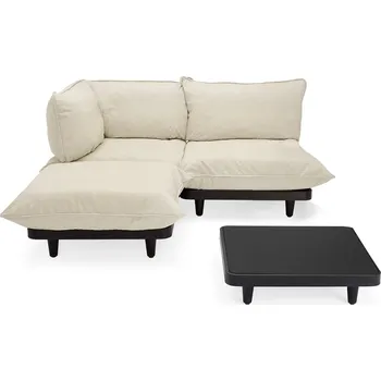 Sedací souprava Fatboy, Rohová sedačka levá Paletti se stolkem krémový 4 díly - Formadore