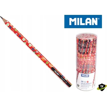 Grafitová tužka Školní GRAFITOVÉ TUŽKY Dřevěné Trojhranné HB Milan 48 KUSŮ