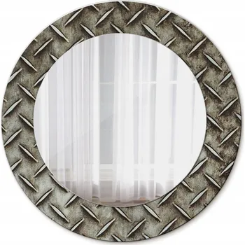Zrcadlo Nástěnné Zrcadlo Rám Glamour Ocelová textura 50 cm
