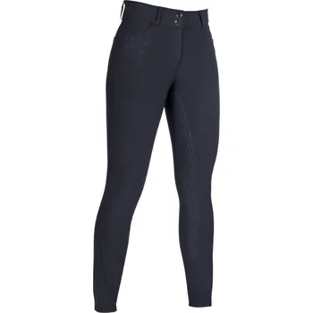 Jezdecké kalhoty Dámské rajtky HKM Savona Style - se silikonovým sedem, černá, 38