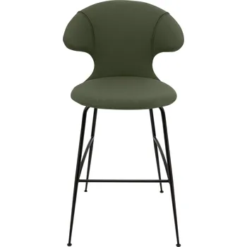 Barová židle Umage, Barová židle s opěradlem Time Flies na černých nožkách zelená - Formadore
