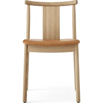 Jídelní židle Audo Copenhagen, Židle Merkur přírodní dub kožený sedák koňakově hnědá - Formadore