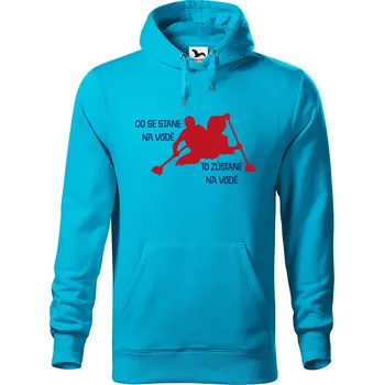 Pánská mikina Pánská mikina s potiskem Co se stane na vodě Velikost (muž): M, Vyberte barvu: Tyrkysová