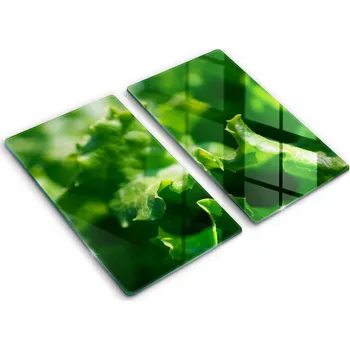Obraz Kuchyňské Multifunkční Dekorativní Skleněné Desky 2x30x52 cm Salátové Listy