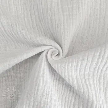 Dvojitá gázovina/mušelín white ORGANIC
