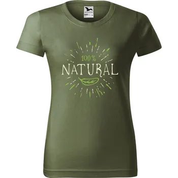 Dámské tričko Dámské tričko s potiskem 100% natural Barva trička: Khaki - 09, Velikost: XS