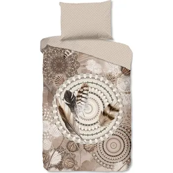 Povlečení Hnědé flanelové povlečení na jednolůžko 140x200 cm Ringhda – HIP ID_1748066