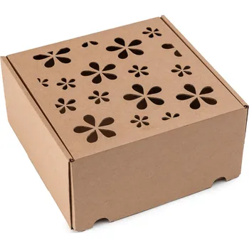 20 ks - Dárková krabice s motivem květů 200x200x100