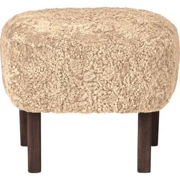Audo Copenhagen, Podnožka Ingeborg Sheepskin na tmavých dubových nožkách béžová - Formadore