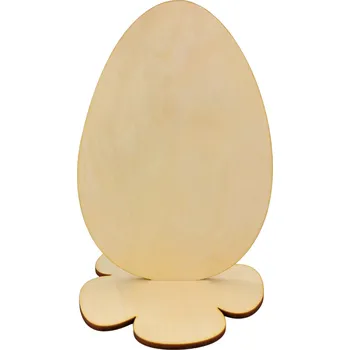 Obraz Dřevěné vajíčko na podstavci 15 cm Velikonoce VELKÉ k malování do školky