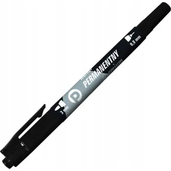 PERMANENTNÍ POPISOVAČ černý OBOUSTRANNÝ 0.8/3 mm Tetis FIXY kuželové